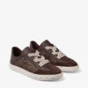 Diamond Light Flex F Chocolate and Latte Leather Mix and Fine Raffia Trainers
