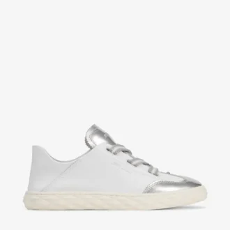 Diamond Light Flex F Silver Metallic Nappa Leather Trainers