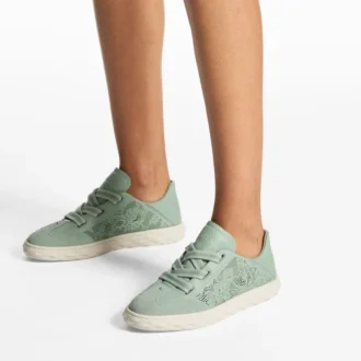 Diamond Light Flex F Verde Leather Mix and Perforated Leather Lace Low Top Trainers