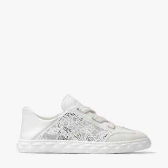 Diamond Light Flex F White Leather Mix and Perforated Leather Lace Low Top Trainers