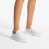 Diamond Light Flex F White Leather Mix and Perforated Leather Lace Low Top Trainers