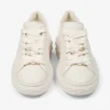 Diamond Light Maxi F Latte Smooth Leather and Coarse Glitter Trainers