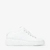 Diamond Light Maxi F White Nappa Leather Low-Top Trainers with Platform Sole