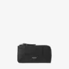 Diamond Lise Zipped M Black Grainy Calf Leather Card Holder