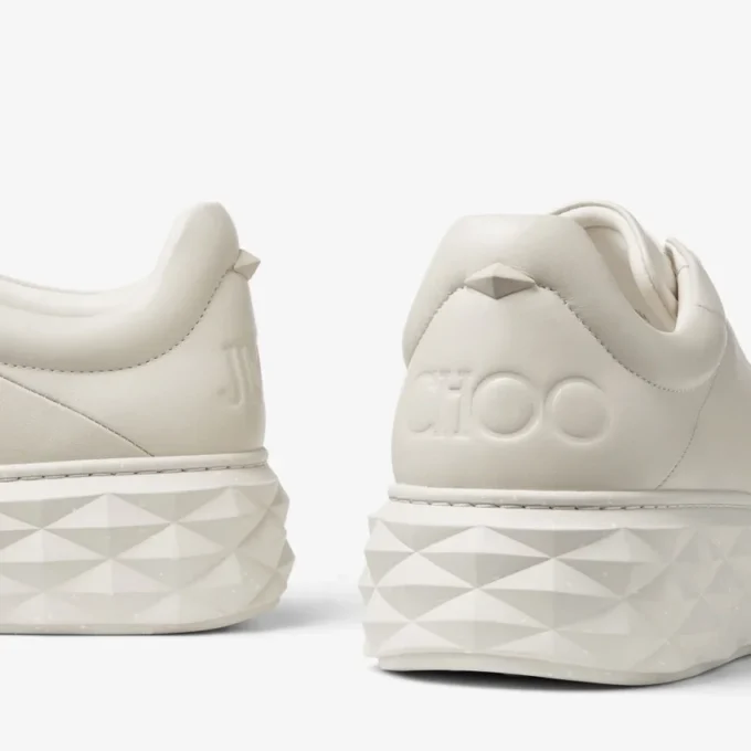 Diamond Maxi M Ii Chalk Nappa Leather Platform Trainers