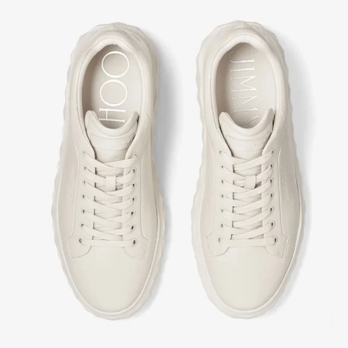 Diamond Maxi M Ii Chalk Nappa Leather Platform Trainers