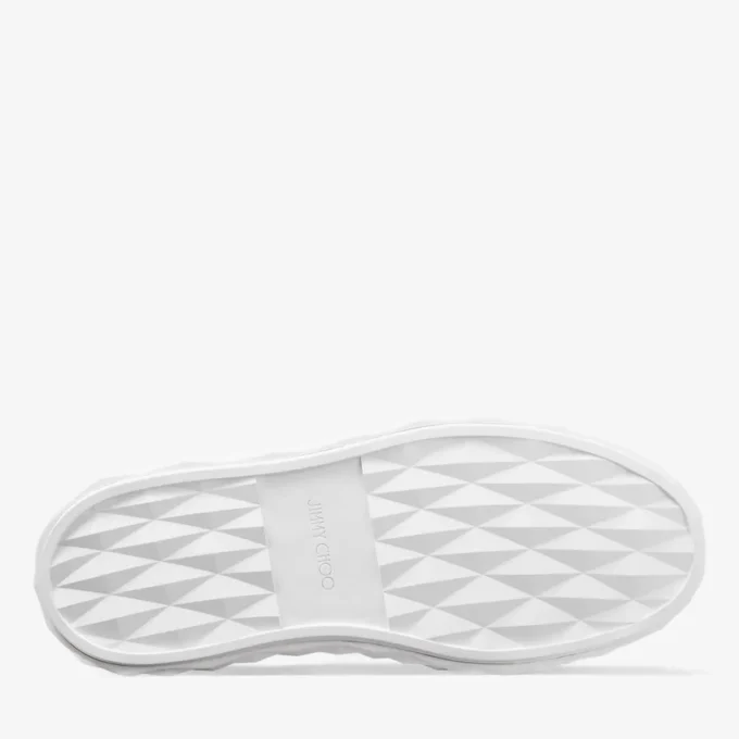 Diamond Maxi M Ii White Nappa Leather Platform Trainers