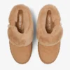 Diamond Maxi Mule F Toffee Suede Mules with Shearling