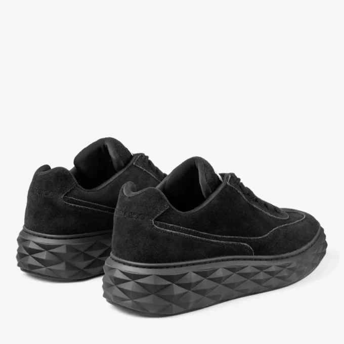 Diamond Maxi Retro M Black Velvet Suede Trainers