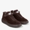 Diamond Maxi Retro M Chocolate Velvet Suede Low Top Trainers with Shearling