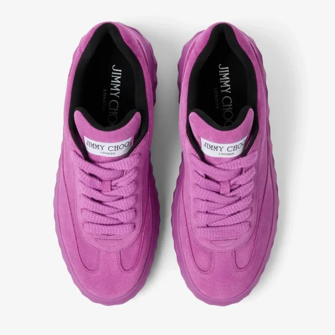 Diamond Maxi Retro M Violet Orchid Velvet Suede Low Top Trainers