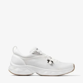 Diamond Run F White Knit Jacquard Mix Trainers