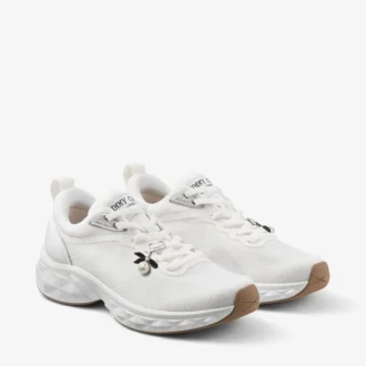 Diamond Run F White Knit Jacquard Mix Trainers