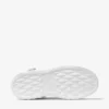 Diamond Sling White Nappa Leather Slipper Trainers with Crystal Strap