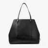 Diamond Tote Large Black Calf Leather Tote Bag