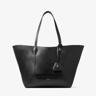 Diamond Tote Medium Black Calf Leather Tote Bag