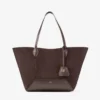 Diamond Tote Medium Coffee Suede Tote Bag