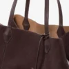Diamond Tote Medium Coffee Suede Tote Bag