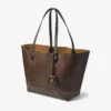 Diamond Tote Medium Cognac Smooth Calf Leather Tote Bag