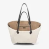 Diamond Tote Medium Natural Shearling Tote Bag