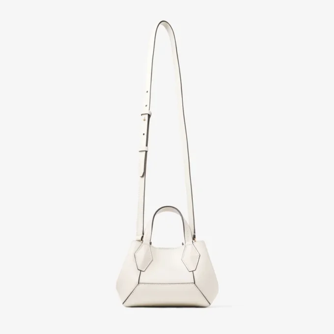 Diamond Tote Mini Latte Leather Mini Tote Bag