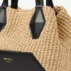 Diamond Tote Mini Natutal Raffia Tote Bag