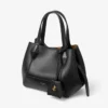 Diamond Tote Small Black Calf Leather Tote Bag