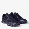 Diamond X M Midnight Leather and Mesh Mix Trainers