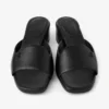 Dina 45 Black Leather Mule Sandals