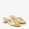 Dina 45 Gold Metallic Leather Mule Sandals