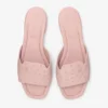 Dina Flat Rose Ostrich Leather Flats
