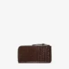 Dm Lise-Z Chocolate Croc Embossed Calf Leather Coin Purse