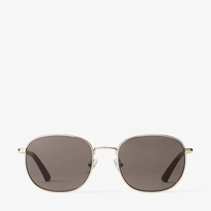 Dune Pale Gold and Dark Brown Pantos Metal Sunglasses