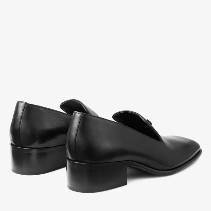 Eliot Slipper 45 Men’s Black Vintage Leather Slippers