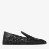 Eliot Slipper Black Woven Leather Slippers
