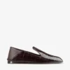 Eliot Slipper Sambuco Croc-Embossed Leather Slippers