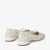 Elisa Ballerina Latte Jimmy Choo Perforated Nappa Lace Ballerina Pumps