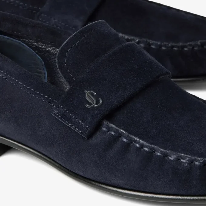 Ellis Loafer F Marine Suede Loafers