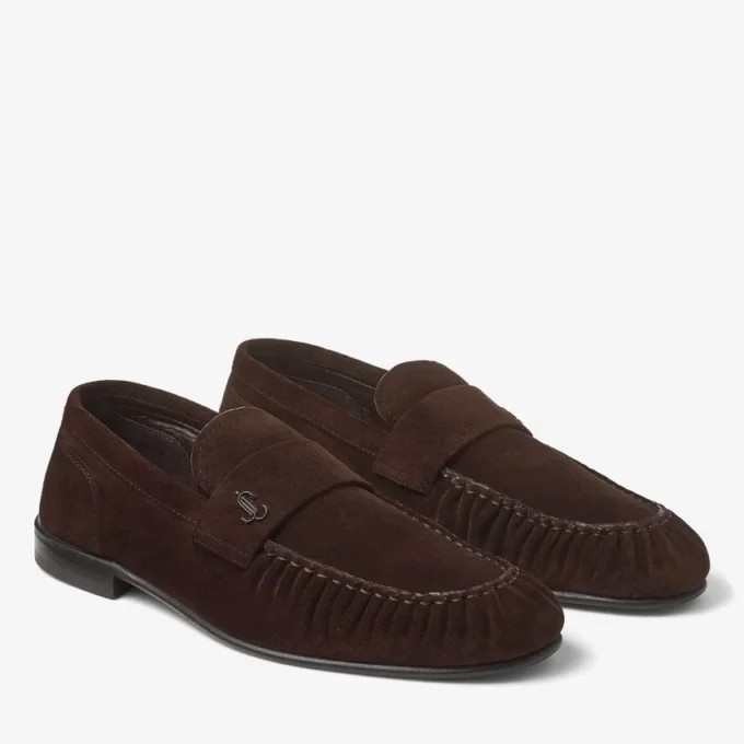 Ellis Loafer M Chocolate Velvet Suede Loafers