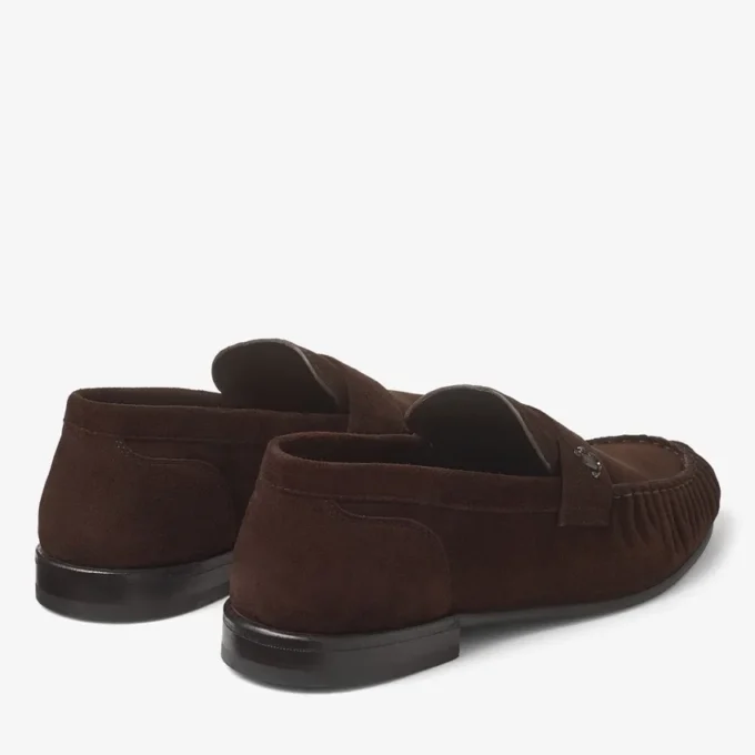 Ellis Loafer M Chocolate Velvet Suede Loafers