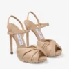 Elly 120 Chai Soft Glove and Shiny Nappa Leather Sandals