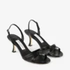 Elsy 70 Black Nappa Leather Crossover Slingback