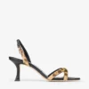 Elsy 70 Natural Leopard Print Pony Sandals