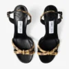 Elsy 70 Natural Leopard Print Pony Sandals