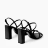 Elsy Block Heel 85 Black Nappa Leather Sandals