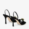 Emani 100 Black and Clover Suede Sandals
