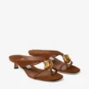 Emeri Stone 35 Tan Suede Sandals with Stone Detail