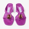 Emeri Stone 35 Violet Orchid and Dark Amber Suede Sandals