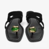 Emeri Stone Flat Black and Clover Suede Flat Sandals