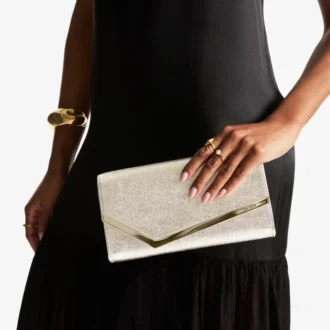Emmie Platinum Ice Brilliance Fabric Clutch Bag